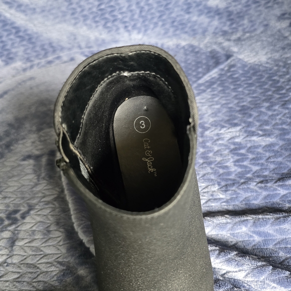 Cat & Jack Black Glitter Ankle Boots - Picture 13 of 16